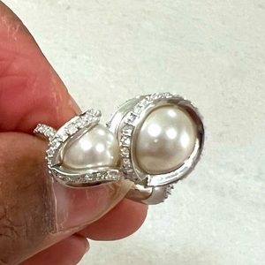 Swarovski Pearl and Crystal Cocktail Ring